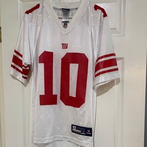 New York Giants Eli Manning NFL Team White and Red #10 Men's Football Jersey